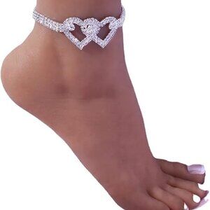 😎 3 for $10 - Ankle Bracelets Sparkling Rhinestone Boho Crystal Foot Jewelry